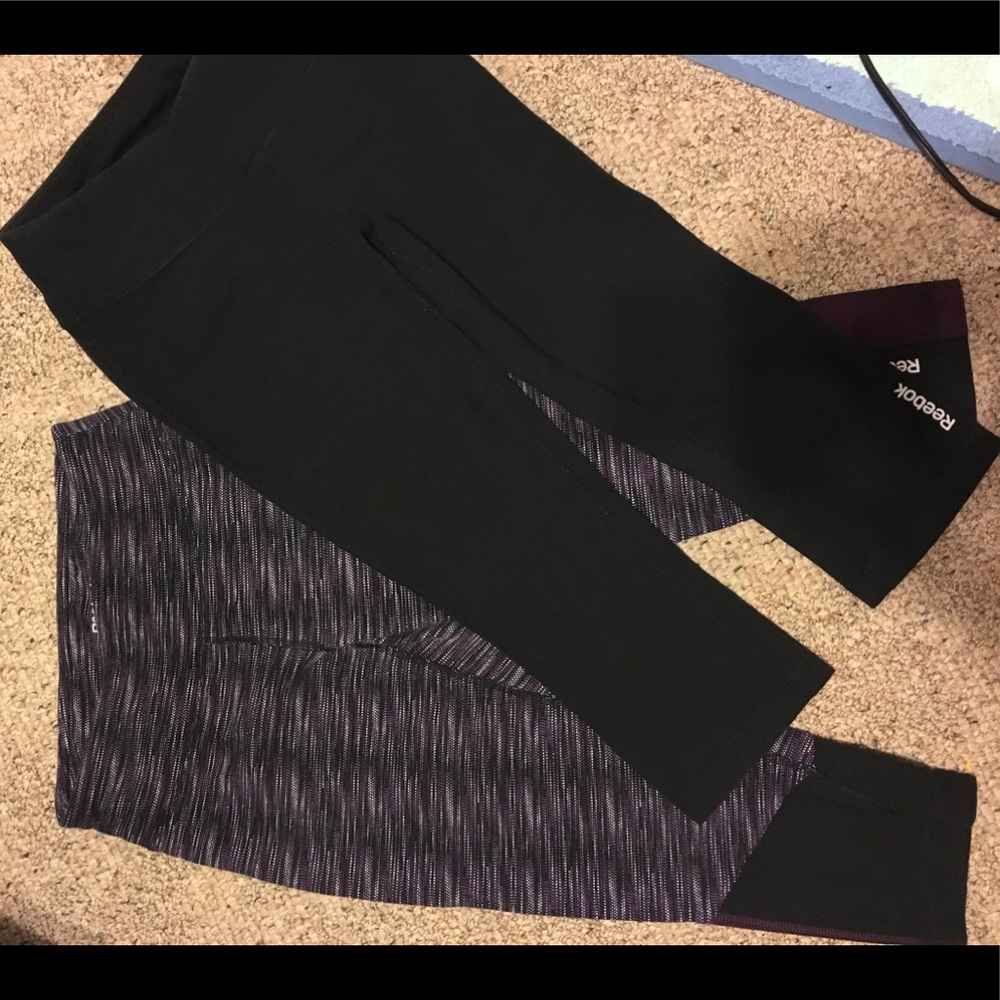 Two pairs of Reebok Capri leggings